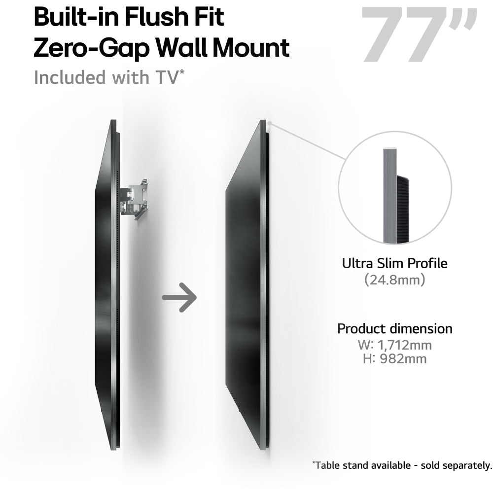 LG OLED77G45LW 77" OLED evo G4 4K Smart TV, 4K Ultra HD, Silver, F Rated