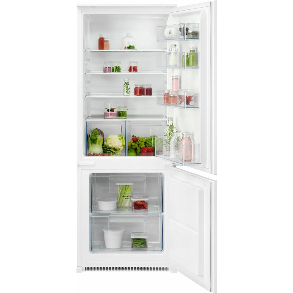 AEG OSC5S14ES Fully Integrated 70/30 Fridge Freezer Low Frost with Sliding Hinge,E Rated - 43724663554271 