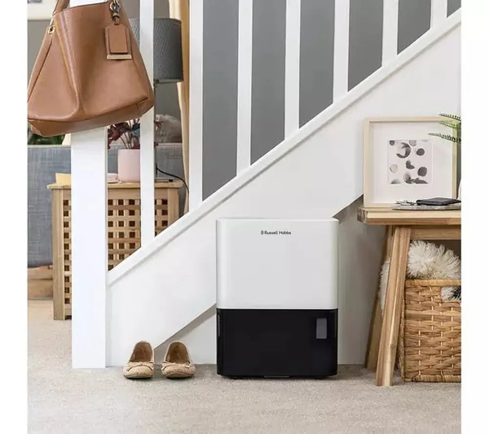Russell Hobbs RHDH1001 10 Litre Dehumidifier With 2 Litre Water Tank, White & Black - 43939297558751 