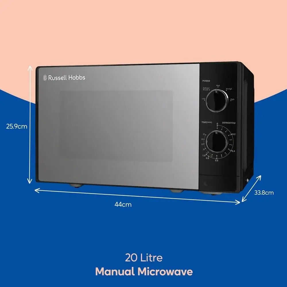 Russell Hobbs RHM2047B 20 Litre Digital Microwave Oven, Black - 43699454214367 