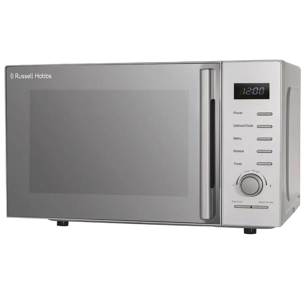 Russell Hobbs RHM2348S 900W 23 Litre Solo Microwave Oven, Silver - 43540298760415 