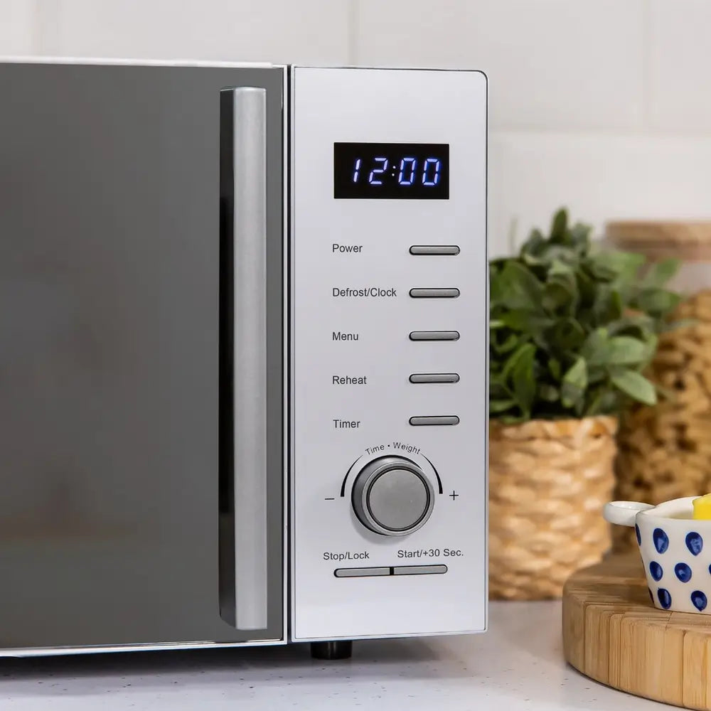 Russell Hobbs RHM2348S 900W 23 Litre Solo Microwave Oven, Silver - 43540298662111 