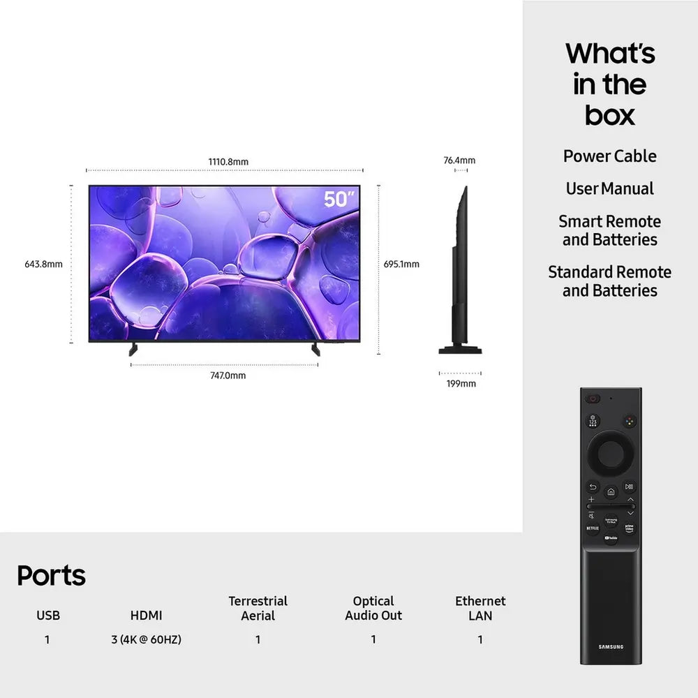 Samsung UE50U8020FKXXU 50" 4K Crystal UHD Smart TV