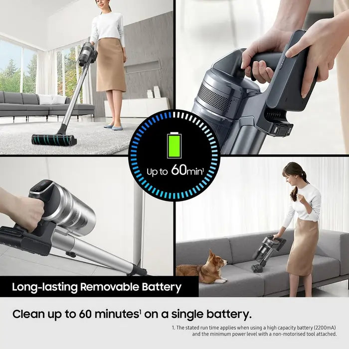 Samsung VS20C8522TN/EU Jet 85 Cordless Pet Vacuum Cleaner With Up To 60 Mins Run Time, Woody Green