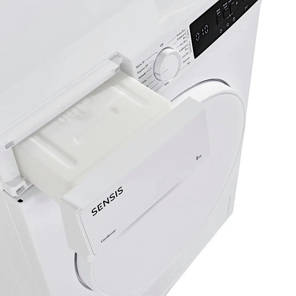 Sensis TDCF018BW 8kg Condenser Tumble Dryer, White