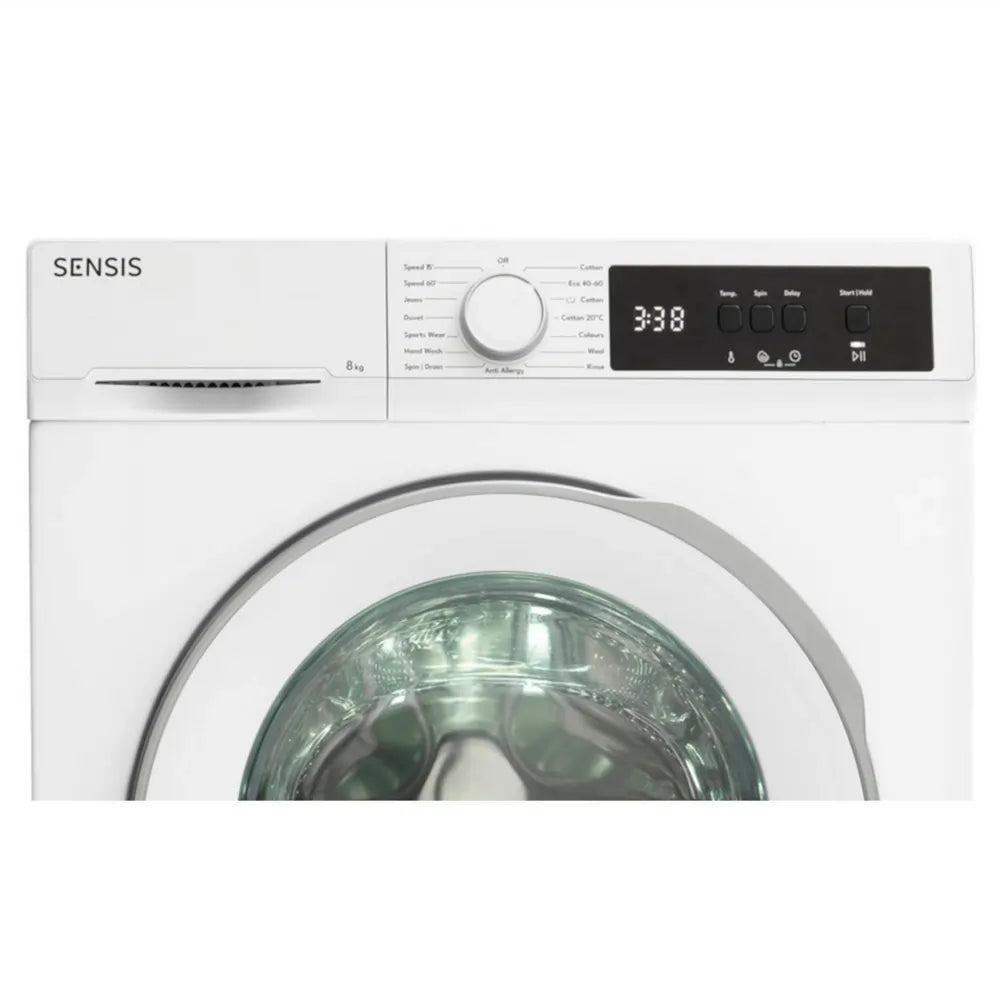 Sensis WMF01814AW 8kg 1400 Spin Washing Machine, White - 73157337219445 