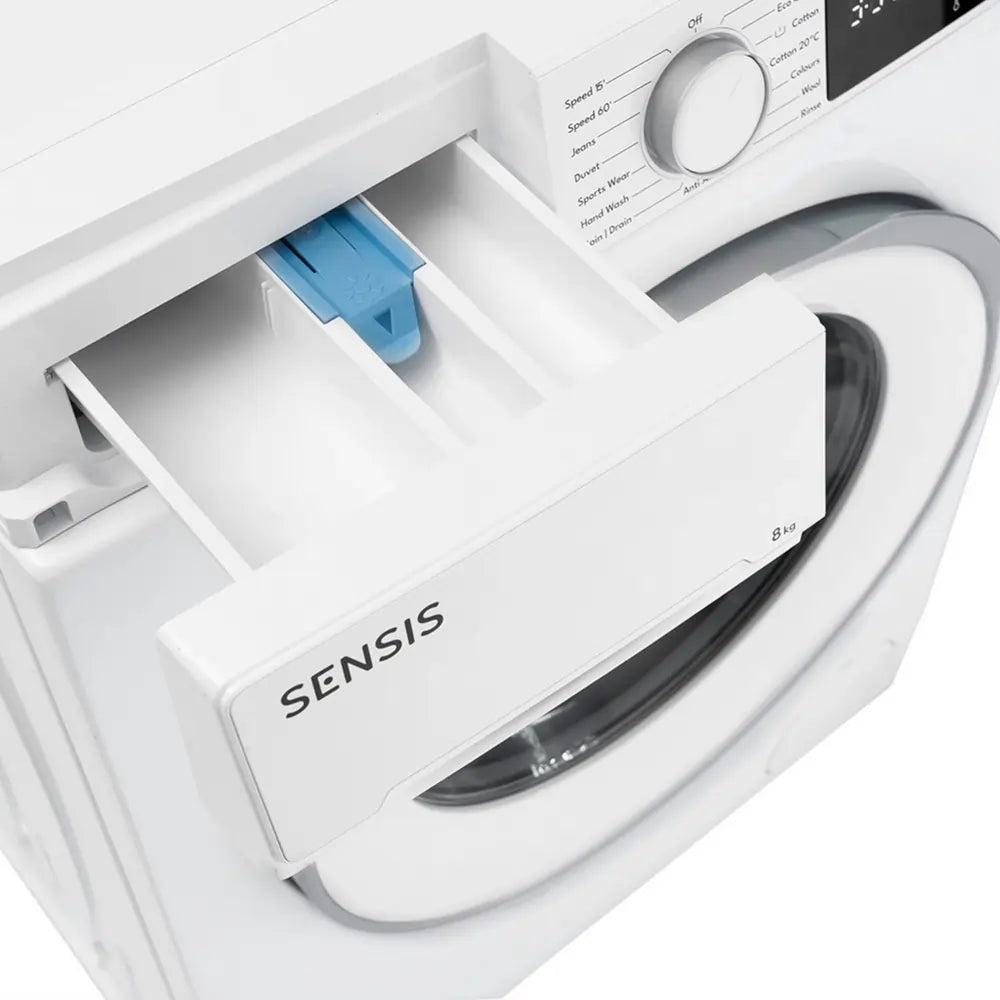 Sensis WMF01814AW 8kg 1400 Spin Washing Machine, White - 73157336760693 