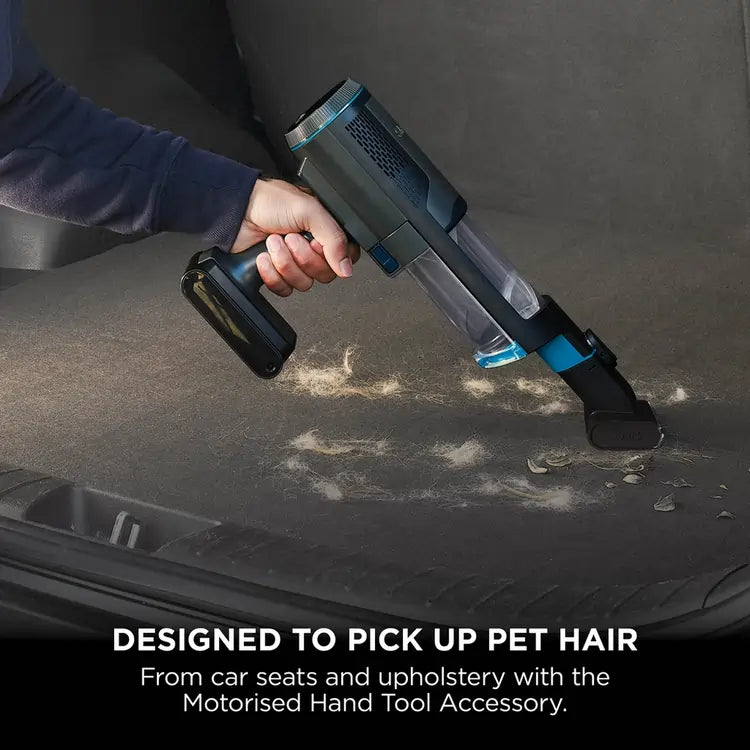 Shark BH102UK PowerBoost Pet Handheld Vacuum With Up To 40 Minutes Run Time, Charcoal With Blue