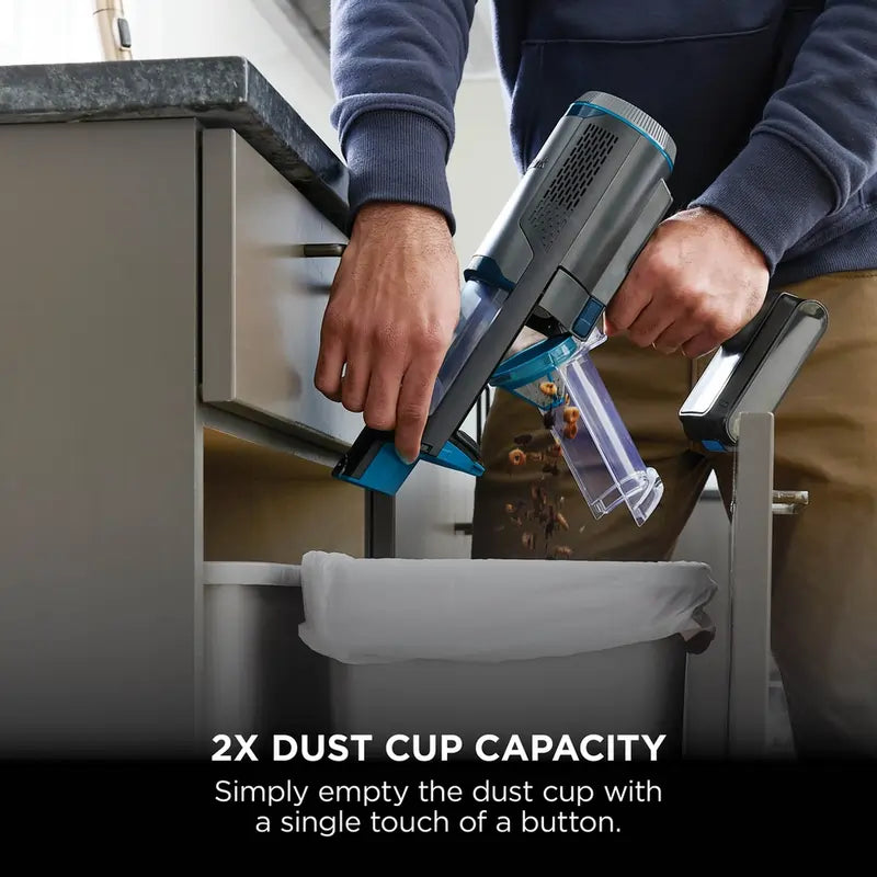 Shark BH102UK PowerBoost Pet Handheld Vacuum With Up To 40 Minutes Run Time, Charcoal With Blue