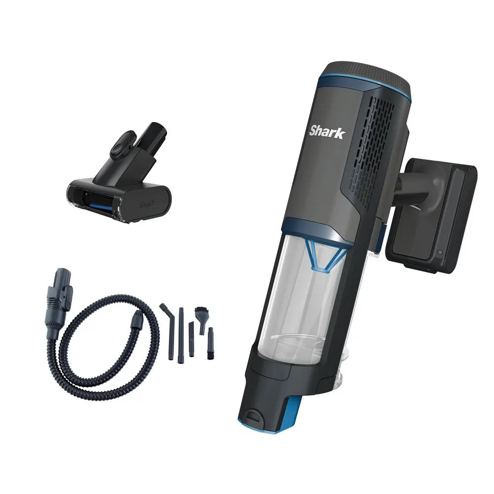 Shark BH102UK PowerBoost Pet Handheld Vacuum With Up To 40 Minutes Run Time, Charcoal With Blue