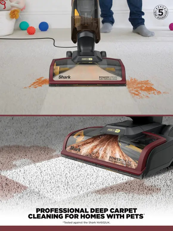 Shark EX220UK CarpetXpert HairPro Pet Deep Carpet Cleaner, Grey/Burgundy