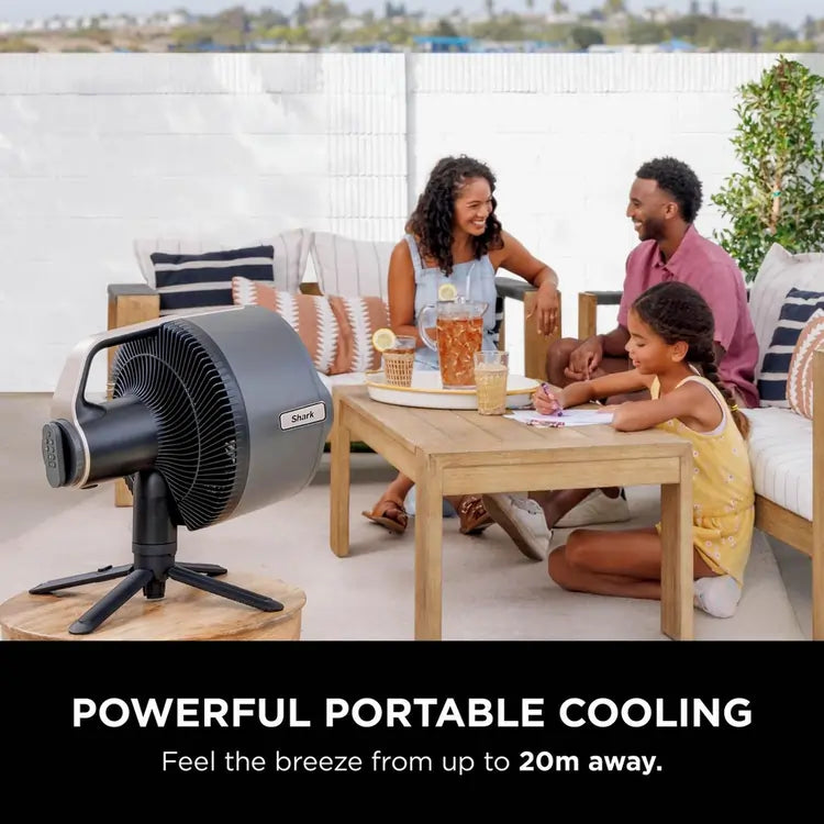 Shark FA300UK FlexBreeze Pro Mist Indoor & Outdoor Fan & Outdoor Misting System - Dark Grey, Charcoal - 74029751337333 