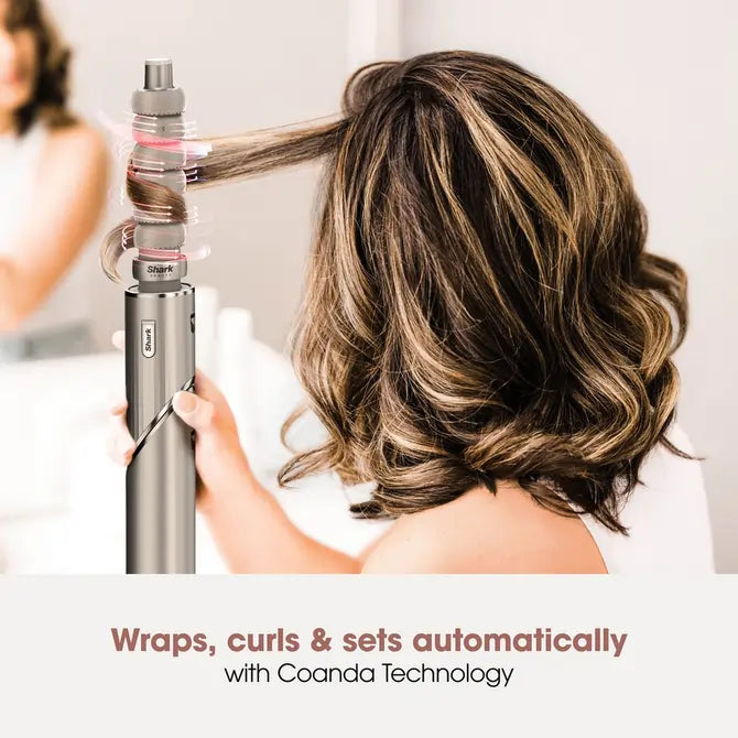 Shark FlexStyle HD426SLUK Air Styler & Hair Dryer for Straight & Wavy Hair, Stone