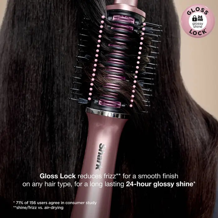Shark Glossi HT302UKPK 2-in-1 Hot Tool and Air Glosser Brush, Lychee Pink
