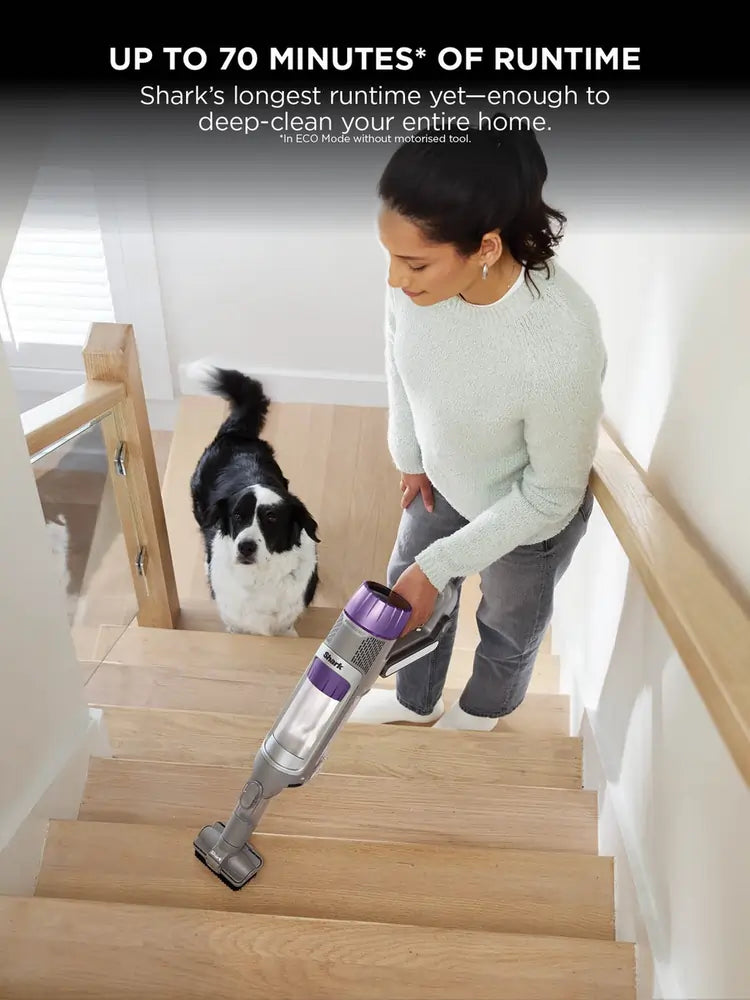 Shark IP1251UK PowerDetect Cordless Vacuum Cleaner With Up To 70 Minutes Run Time, Purple/Grey