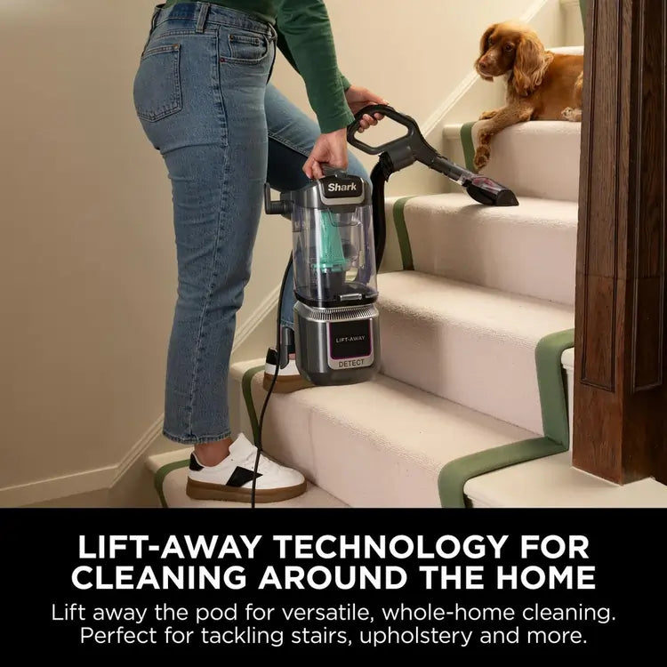 Shark LA450UKT Detect Pet Pro Bagless Upright Corded Vacuum Cleaner, Graphite Grey
