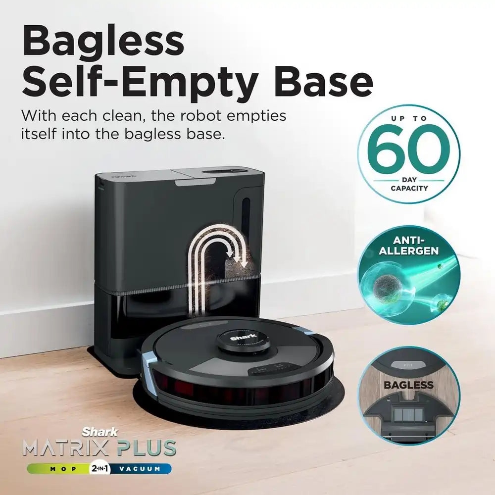 Shark RV2620WAUK 1.8 Litre Dust Capacity Self-Emptying Robot Vacuum Cleaner - 43043533258975 