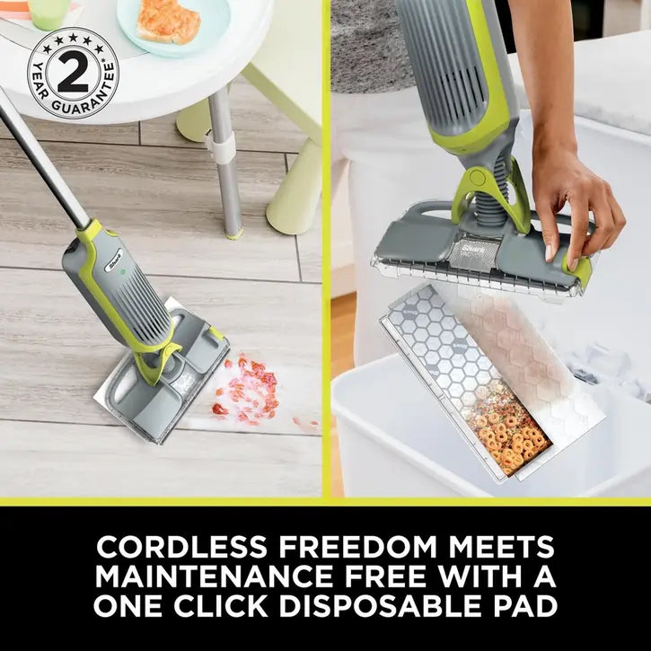 Shark VM200UK VacMop Cordless 2-in-1 Vacuum Mop with Targeted Spray, Charcoal Grey