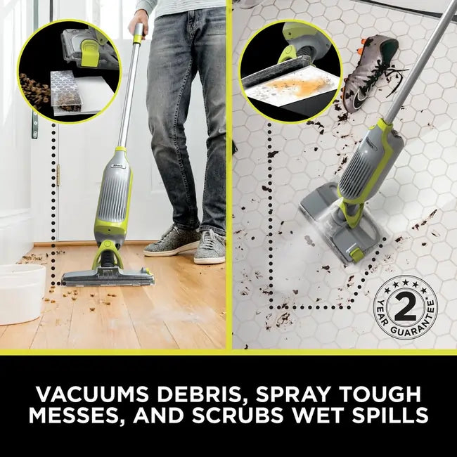 Shark VM200UK VacMop Cordless 2-in-1 Vacuum Mop with Targeted Spray, Charcoal Grey