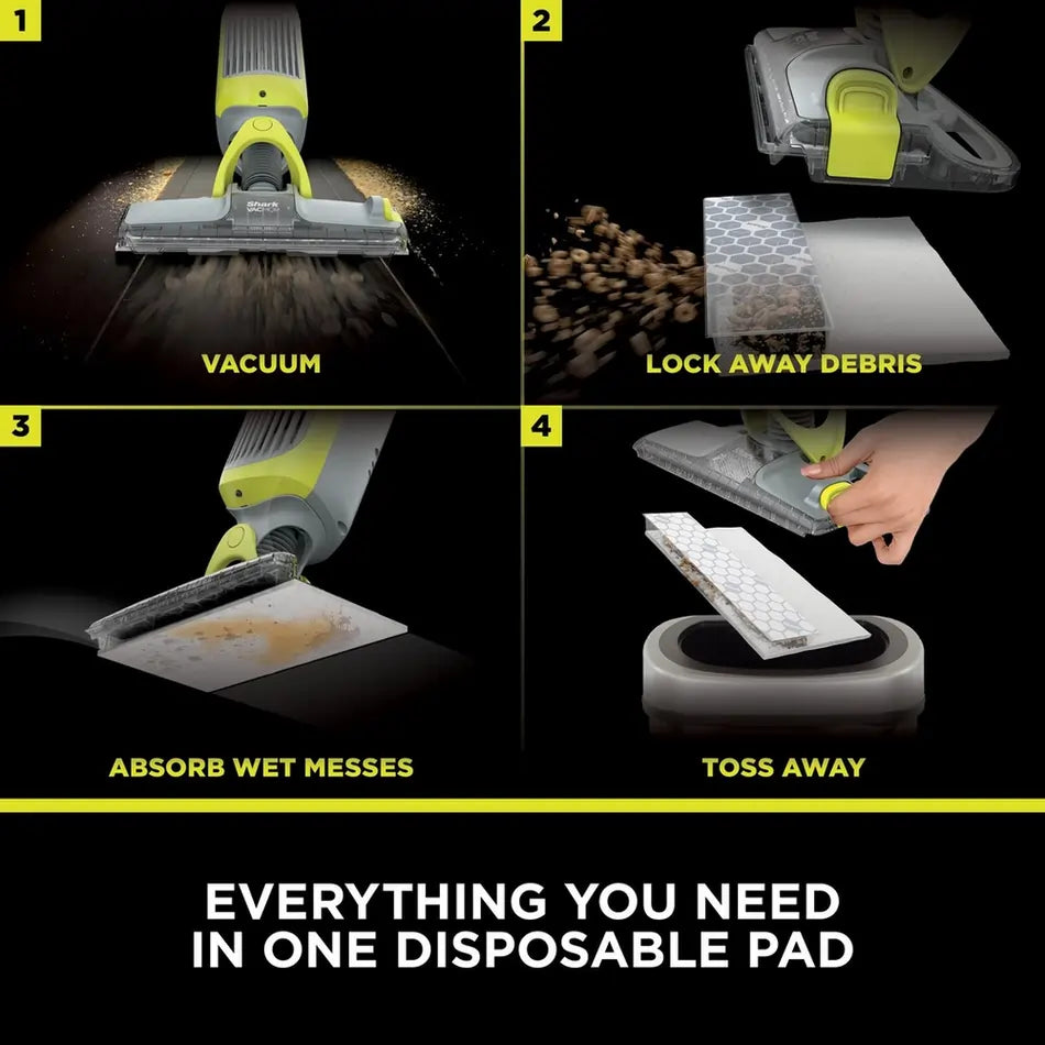 Shark VM200UK VacMop Cordless 2-in-1 Vacuum Mop with Targeted Spray, Charcoal Grey