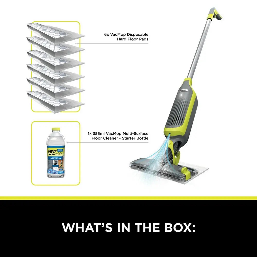 Shark VM200UK VacMop Cordless 2-in-1 Vacuum Mop with Targeted Spray, Charcoal Grey