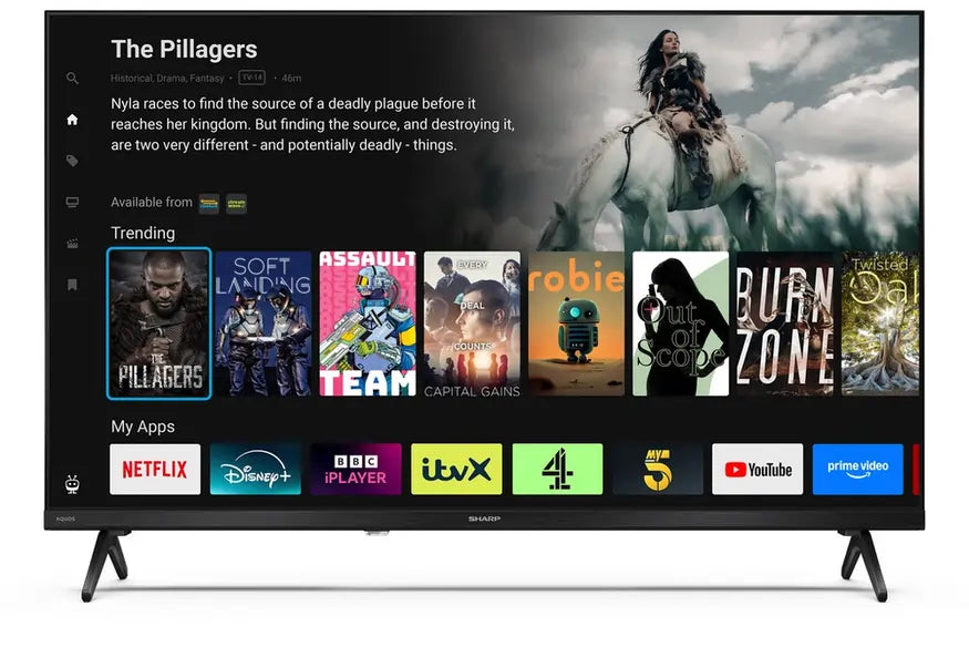 Sharp Aquos 1TC32HE2245KB 32" HD Ready TiVo Smart TV With Freely, Black