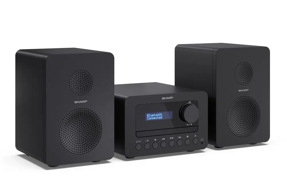 Sharp XLB520D DAB+ Bluetooth Micro Hi-Fi System, Black