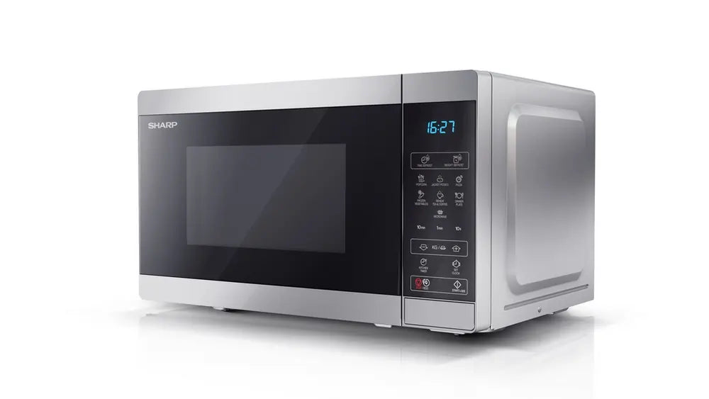 Sharp YCMS02US 800W 20 Litre Microwave Oven, Silver - 74066761023861 