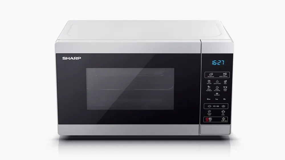 Sharp YCMS02US 800W 20 Litre Microwave Oven, Silver - 74066760991093 