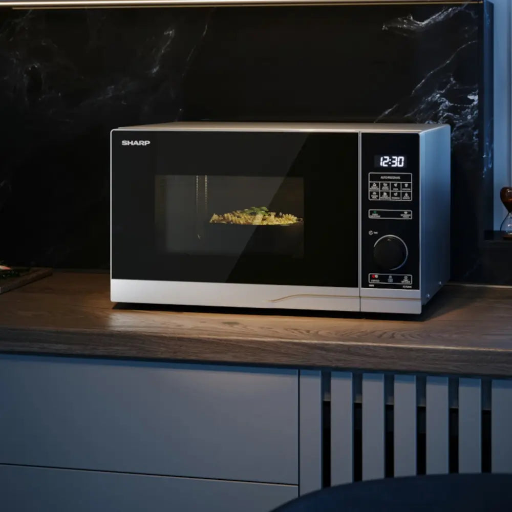 Sharp YCPS254AUS 25 Litre 900W Microwave Oven, Silver - 73608873574773 