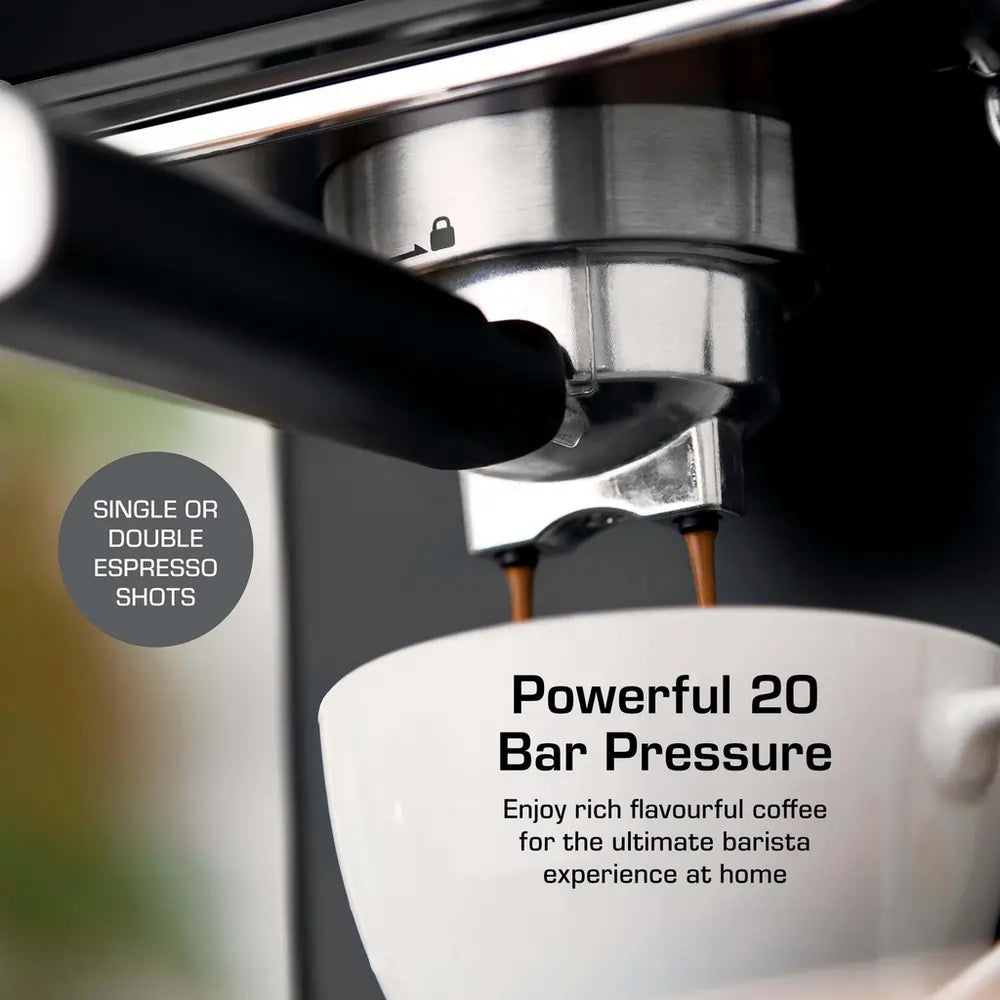Swan SK22113BLK Pump Espresso Digital Coffee Machine, Black