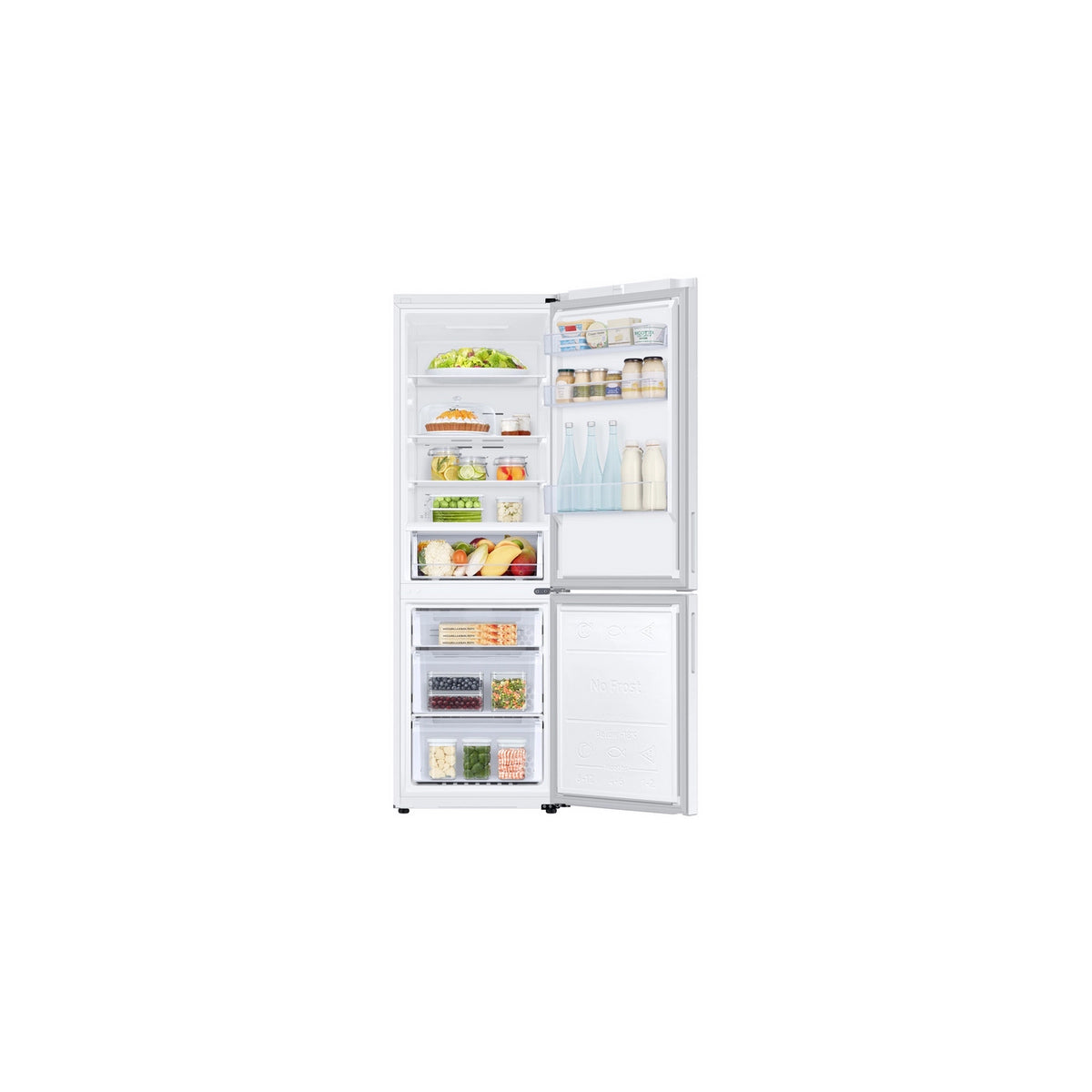 Samsung RB33B610EWW/EU 70/30 Freestanding Fridge Freezer, Total No Frost, 344 Litre, 59.5cm Wide - White