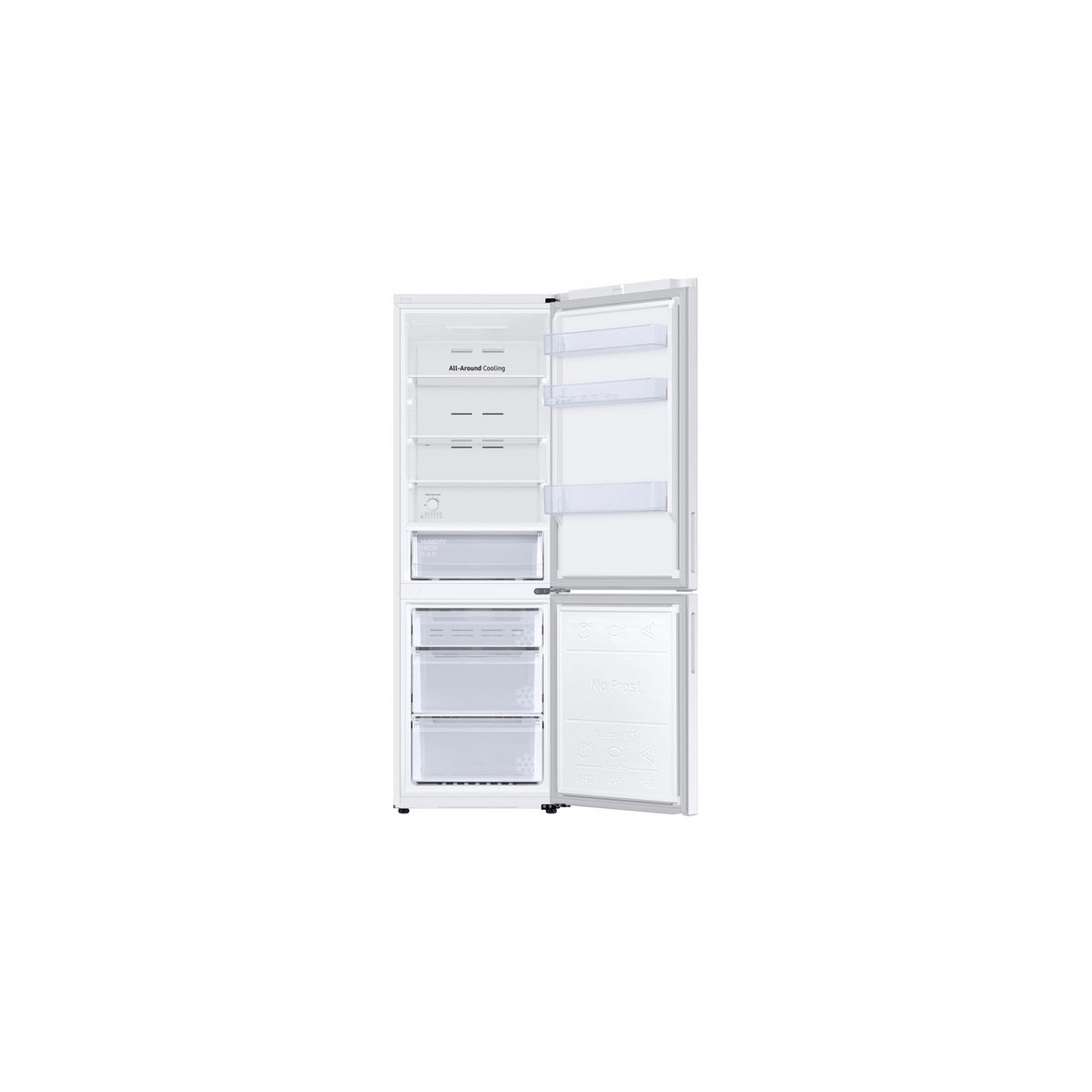 Samsung RB33B610EWW/EU 70/30 Freestanding Fridge Freezer, Total No Frost, 344 Litre, 59.5cm Wide - White