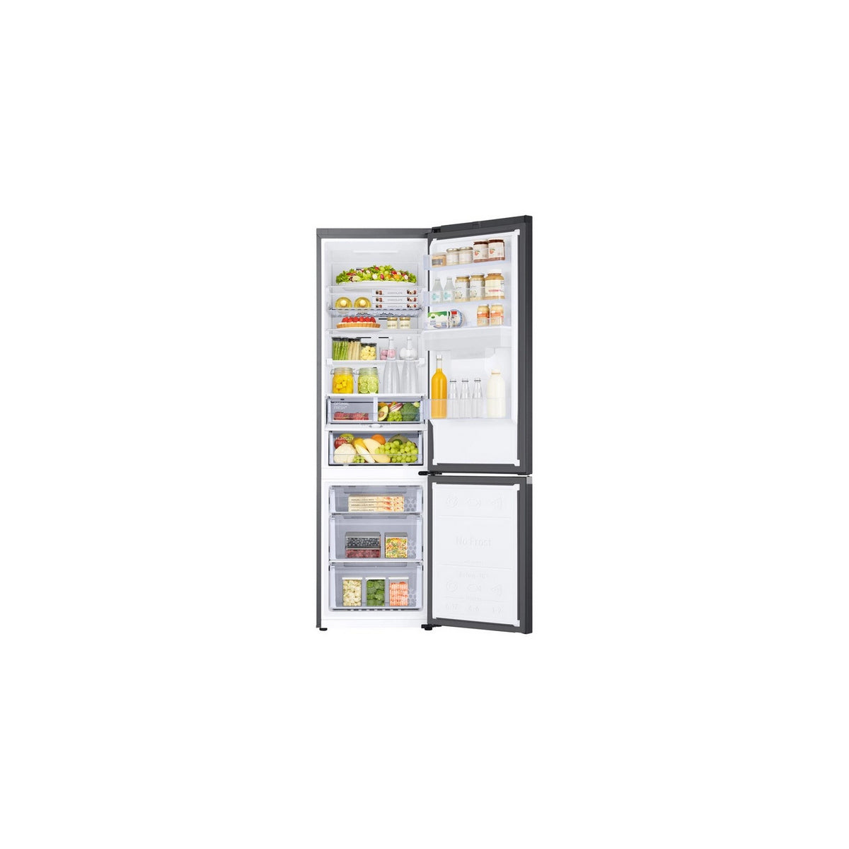 Samsung RB38C636DB1/EU 70/30 Freestanding Frost Free Fridge Freezer, 386 Litre, 59.5cm Wide - Black