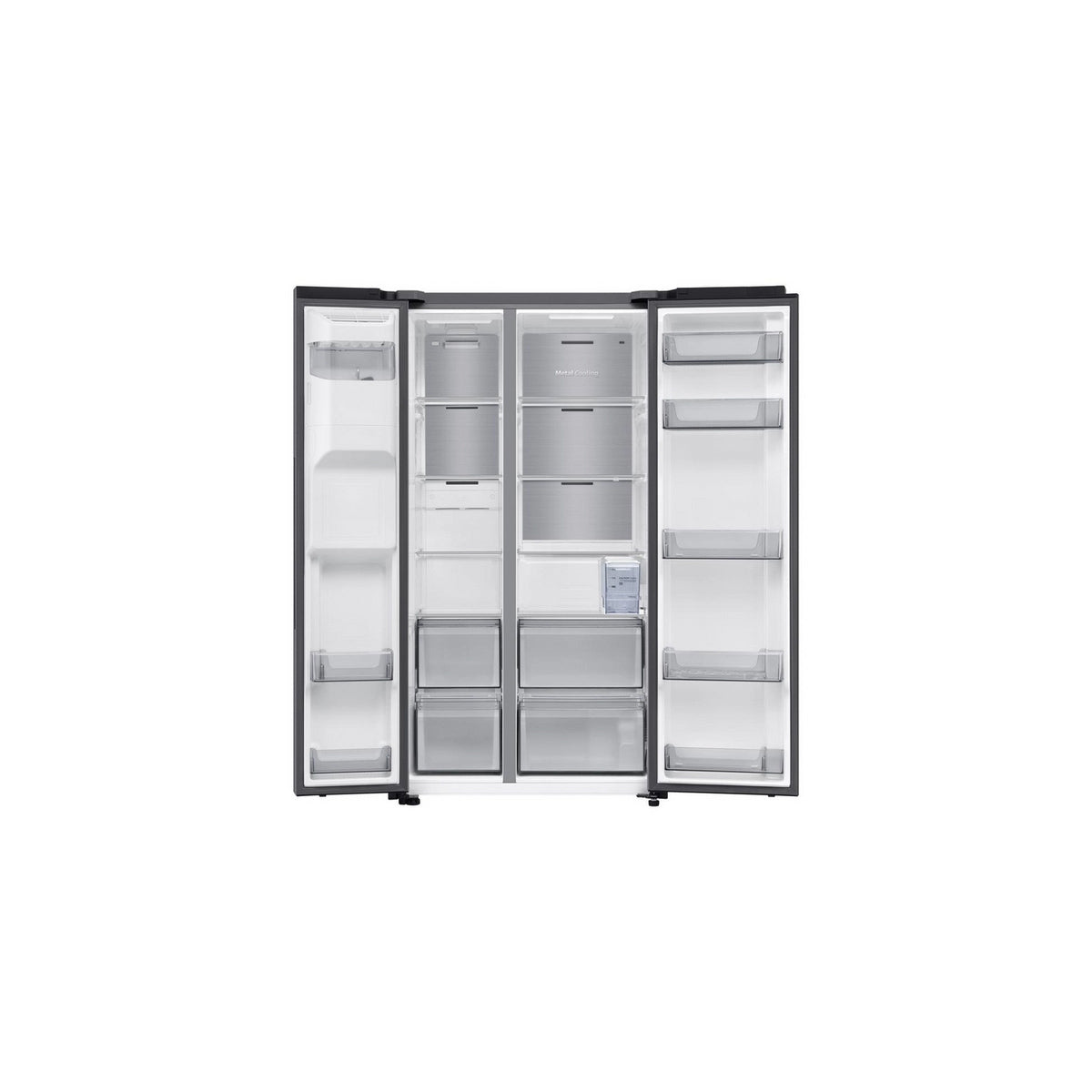 Samsung RS70F65KETEU 60/40 Freestanding American Fridge Freezer, 640 Litre, 91.2cm Wide - Silver
