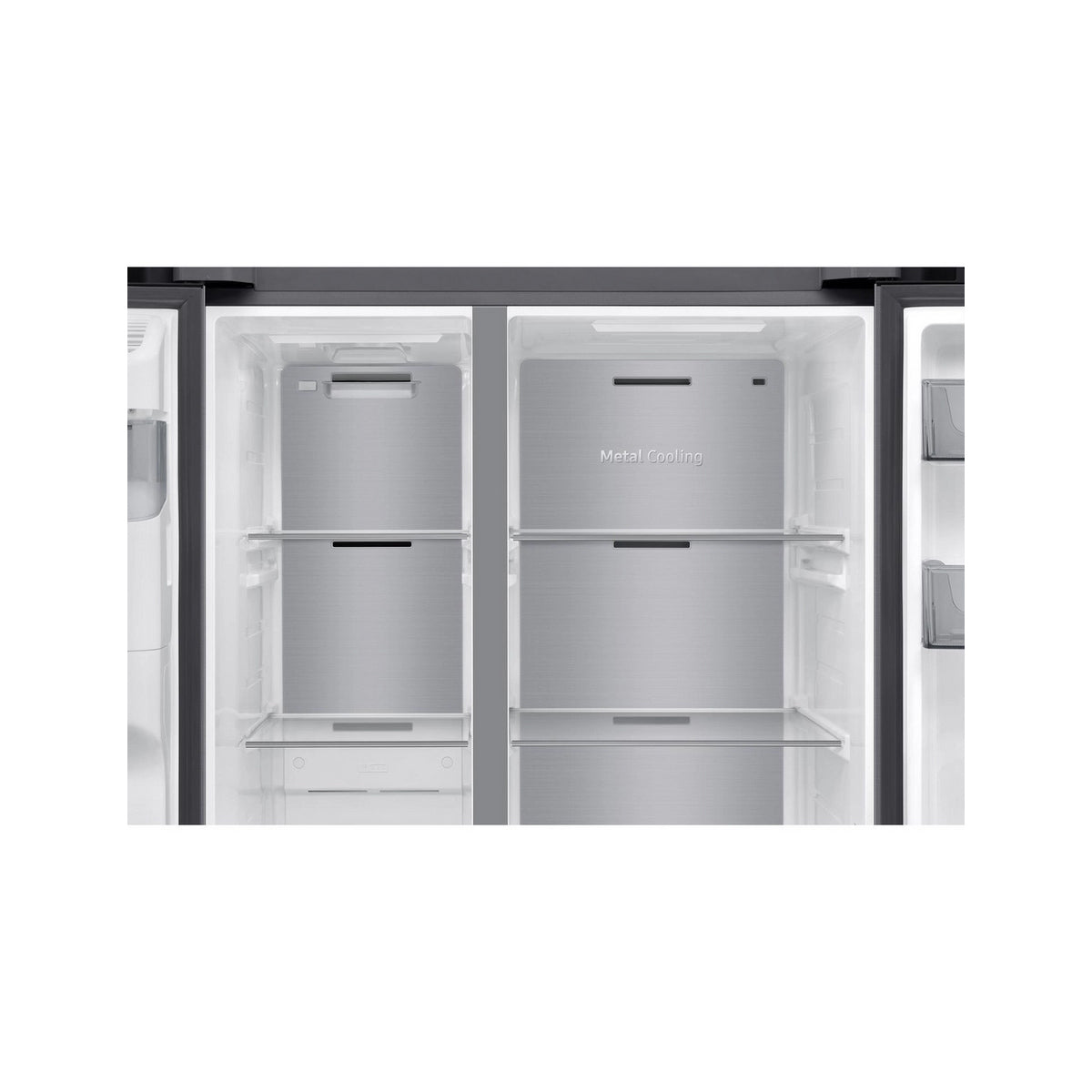 Samsung RS70F65KETEU 60/40 Freestanding American Fridge Freezer, 640 Litre, 91.2cm Wide - Silver