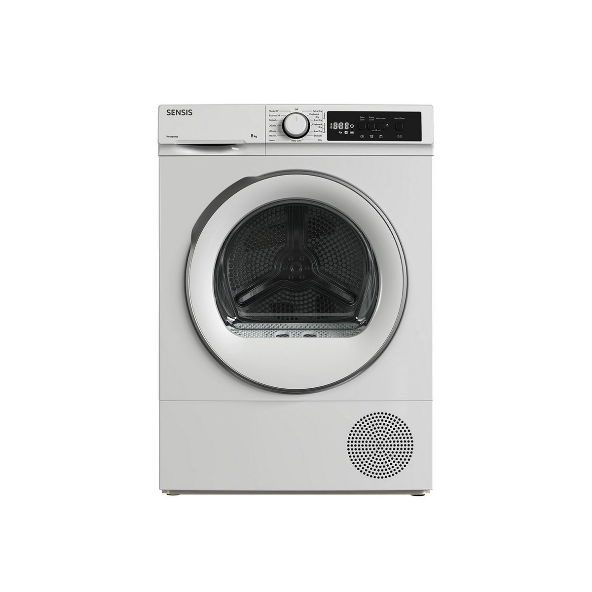 Sensis TDHF018A2W 8Kg Freestanding Heat Pump Tumble Dryer, 59.6cm Wide - White