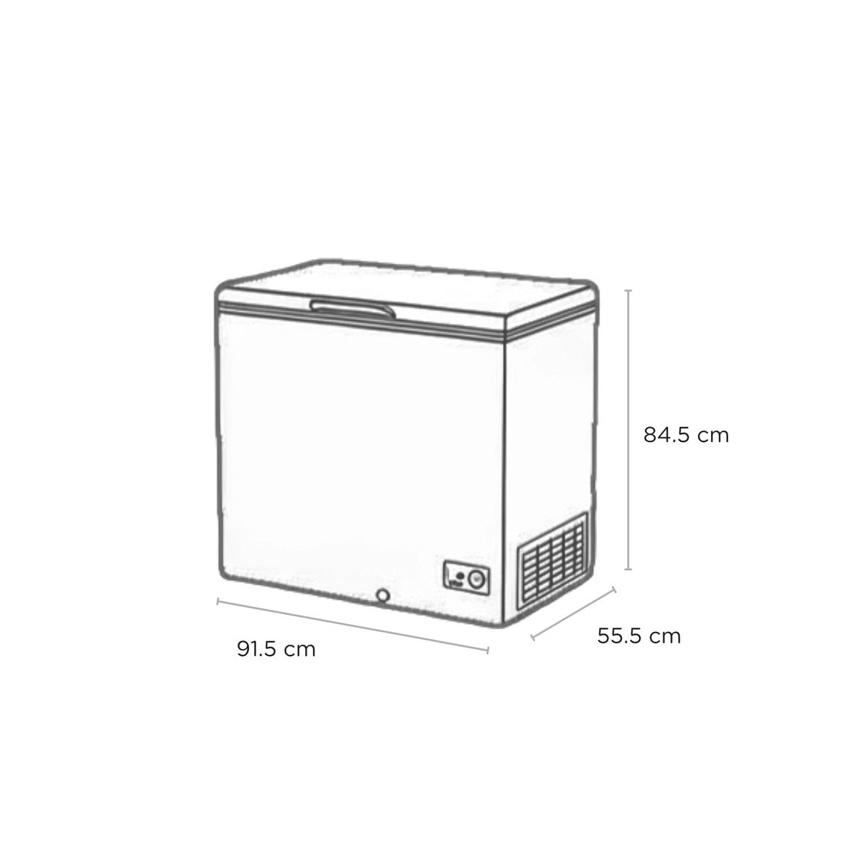 Sensis RFCHT01F196EW 196 Litre Freestanding Chest Freezer, 91.5cm Wide - White