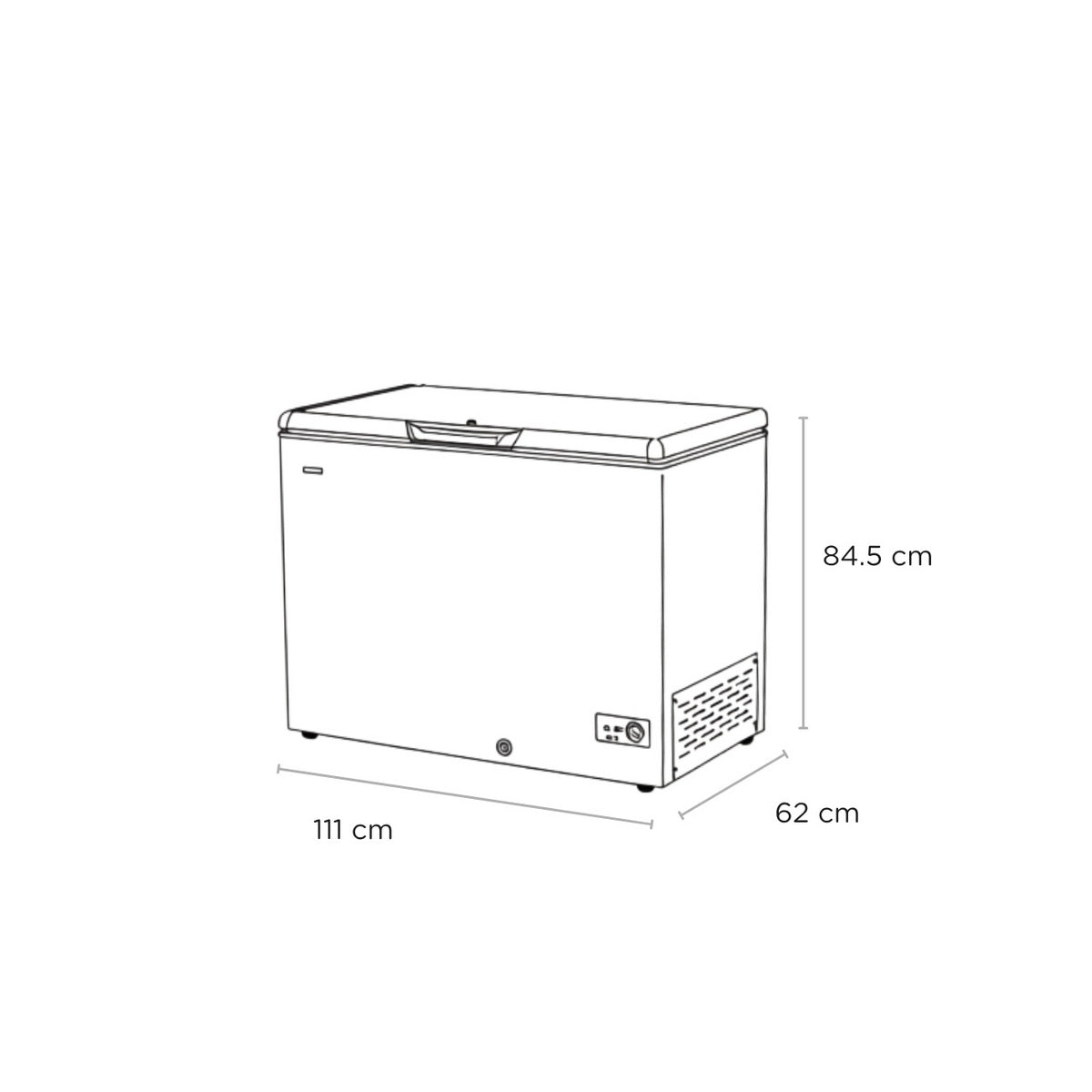 Sensis RFCHT01F300EW 300 Litre Freestanding Chest Freezer, 111cm Wide - White
