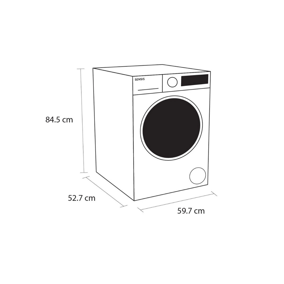 Sensis WDF018514AW 8Kg/5Kg Freestanding Washer Dryer, 59.7cm Wide - White