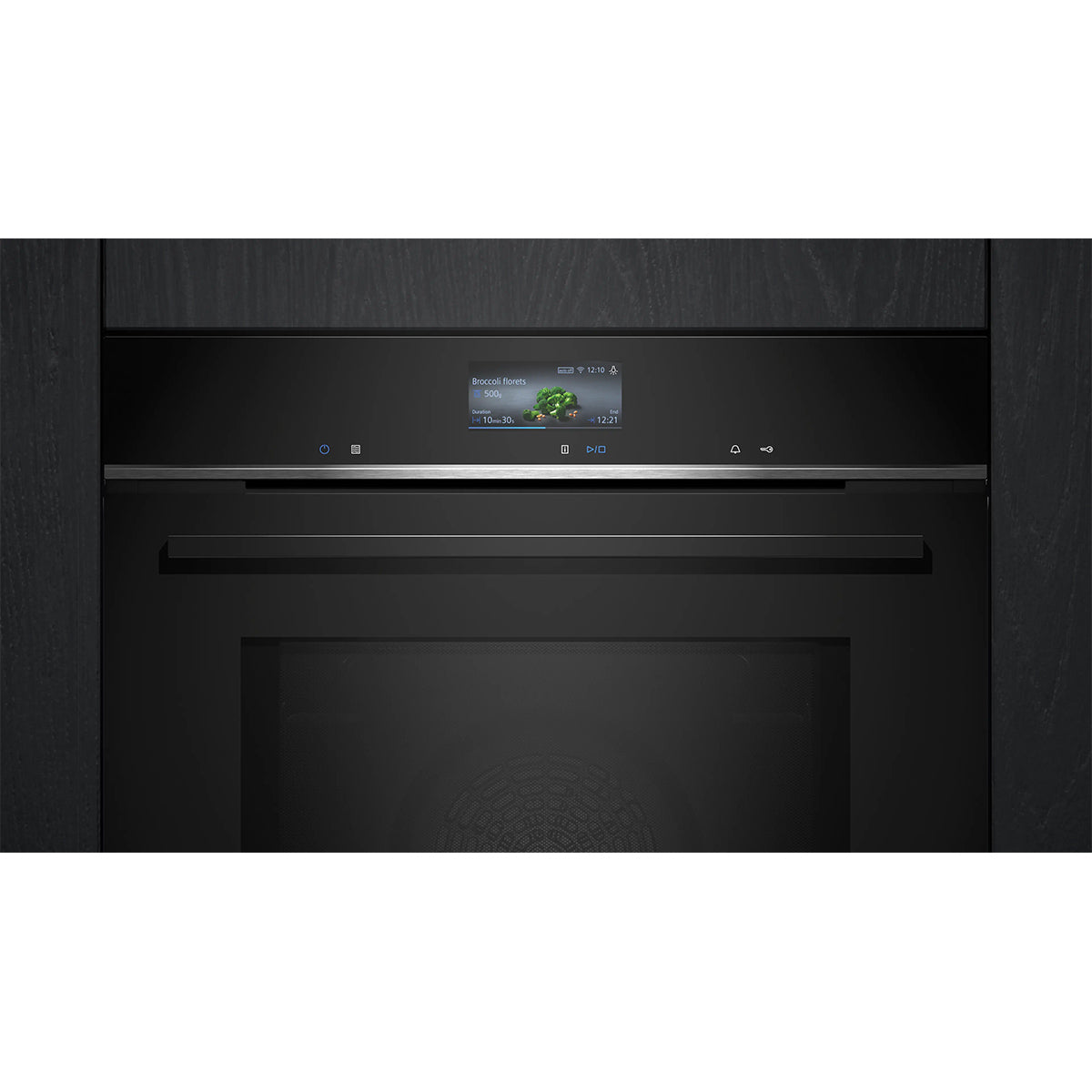 Siemens HM776G1B1B iQ700 Built-In Oven with Microwave Function, 67 Litre, 800W, TFT Touchdisplay, 59.4cm Wide - Black