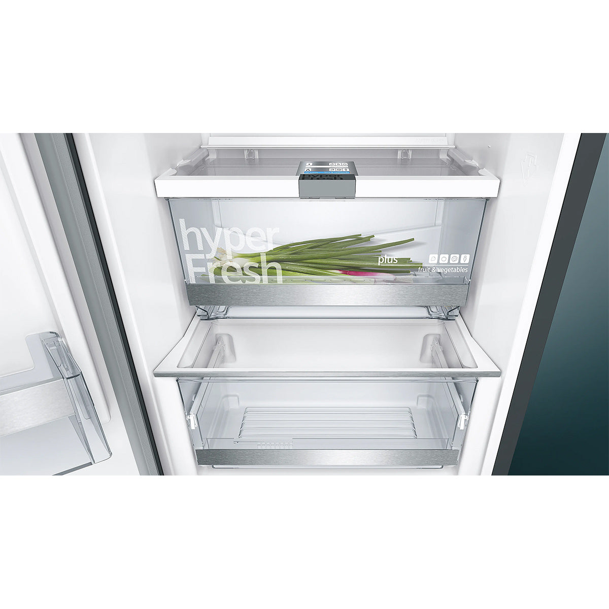 Siemens KS36VAXEP Freestanding Upright Fridge, 346 Litre, Vertical Bar Door Handle, 60cm Wide - Dark Inox, Left Reversible