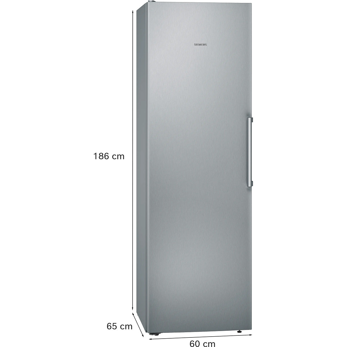Siemens KS36VVIEPG iQ300 Freestanding Fridge, 346 Litre, 7 Shelves, Vertical Bar Door Handle, 60cm Wide - Stainless Steel