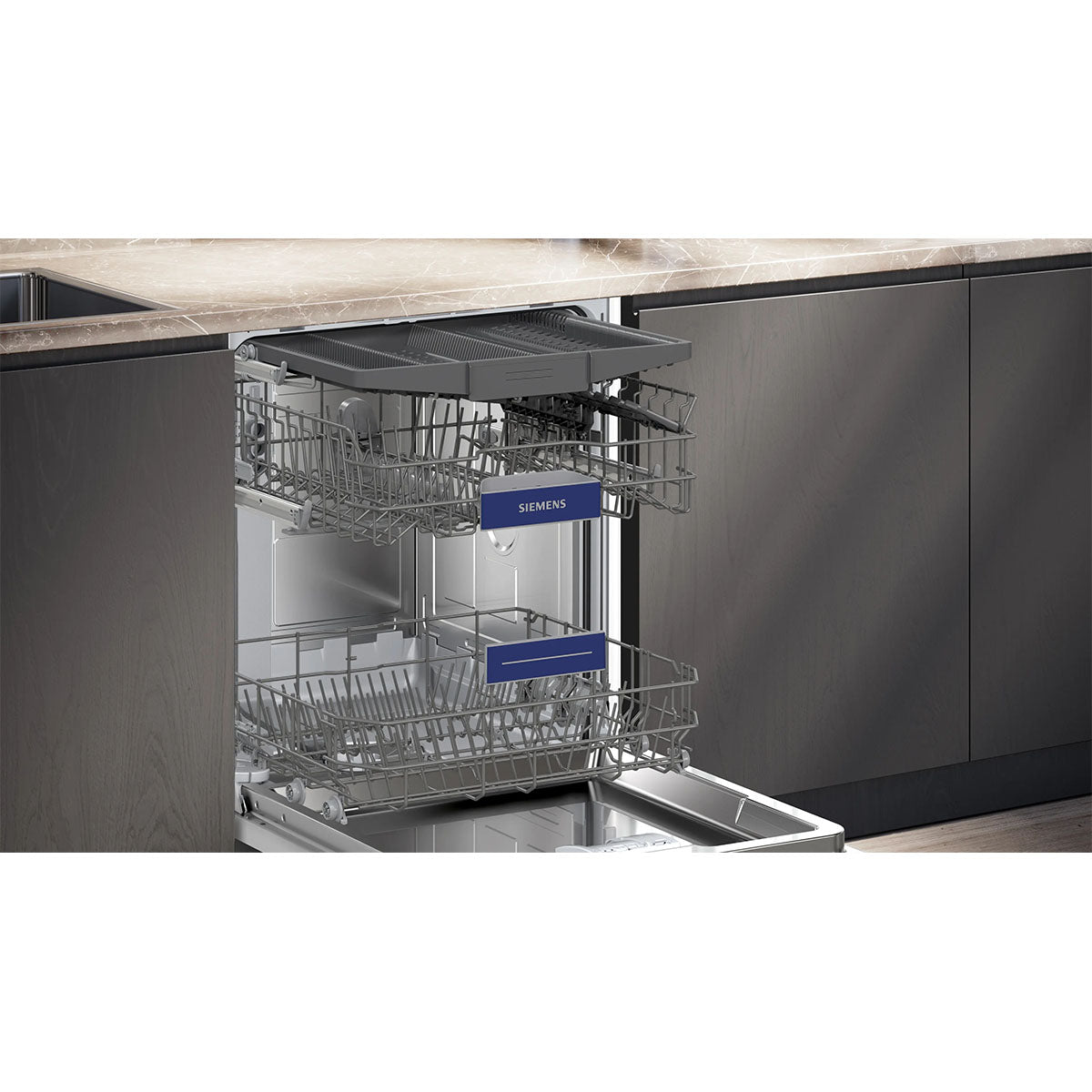Siemens SN73HX10VG iQ300 Fully-Integrated Dishwasher, 14 Place Settings, 59.8cm Wide - varioHinge