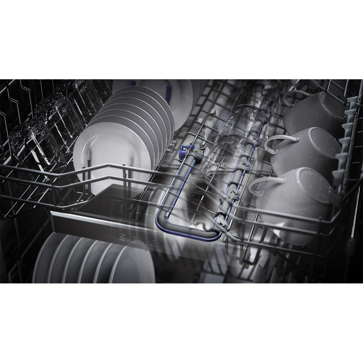 Siemens SN95YX02CG iQ500 Fully-Integrated Dishwasher, 14 Place Settings, 59.8cm Wide - varioHinge