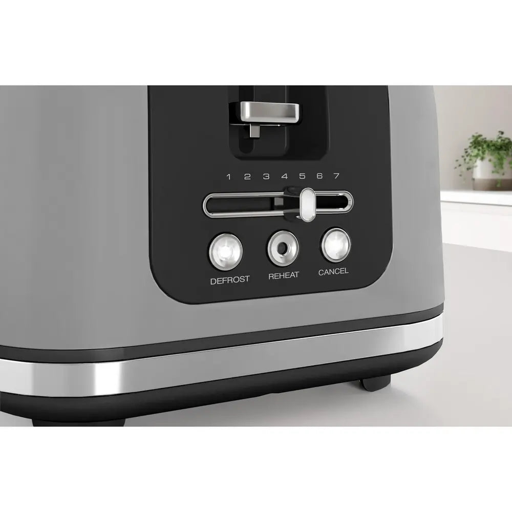 Morphy Richards Signature 245705 Long Slot 4-Slice Toaster, Grey