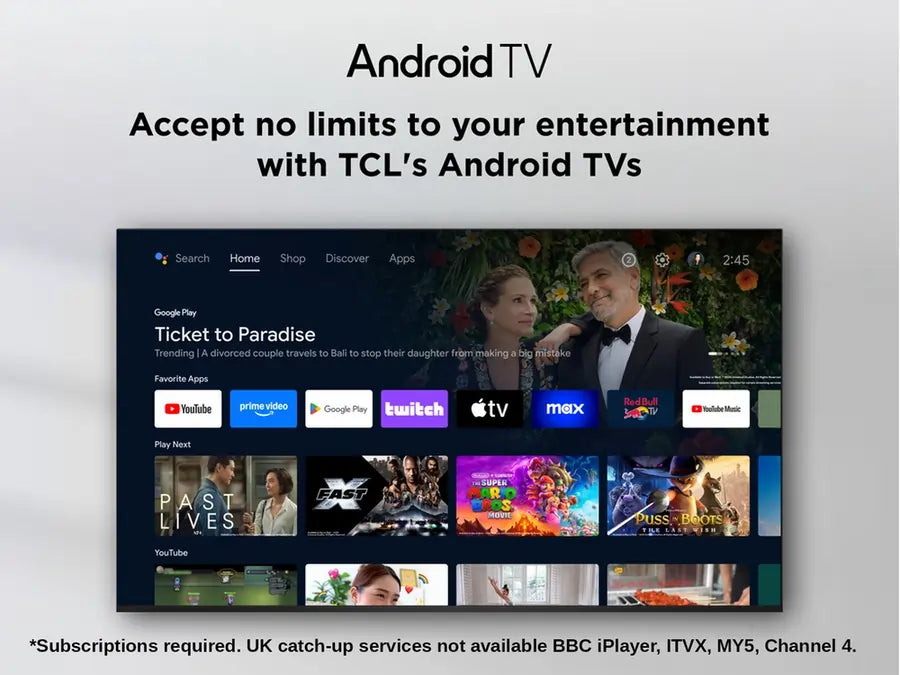 TCL 43V5C-UK 43" QLED FHD HDR Android Television
