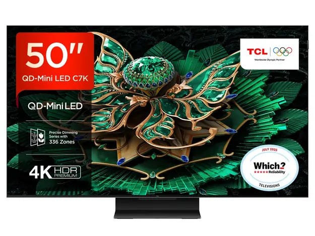 TCL 50C7K-UK 50" 4K QD-MINI LED UHD Smart Television