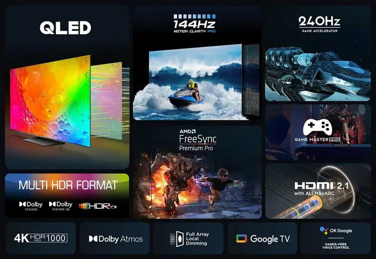 TCL 55C745K 55" 4K QLED HDR Pro Google Television