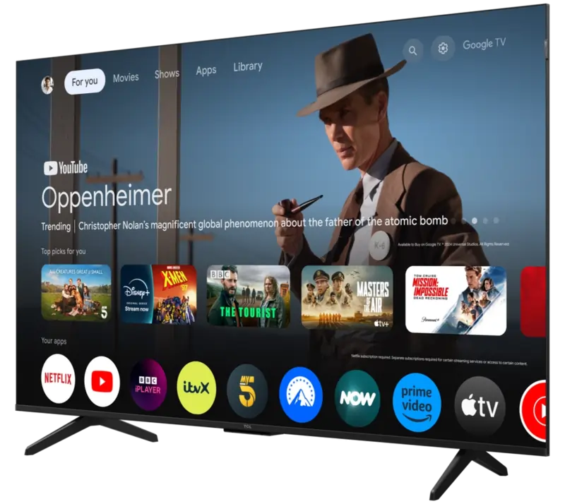 TCL 55P7K-UK 55" 4K QLED Direct LED HDR Google TV - 73534630625653 